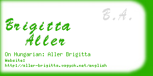 brigitta aller business card